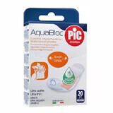 Pic Solution AquaBloc, cerotti per medicazione, antibatterici, impermeabili, 19 mm x 72 mm, 20 pezzi