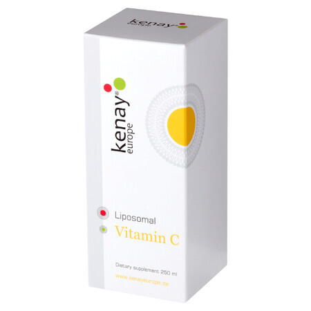 Kenay Liposomal Vitamina C, vitamina C 1000 mg, aromă de portocale, 250 ml