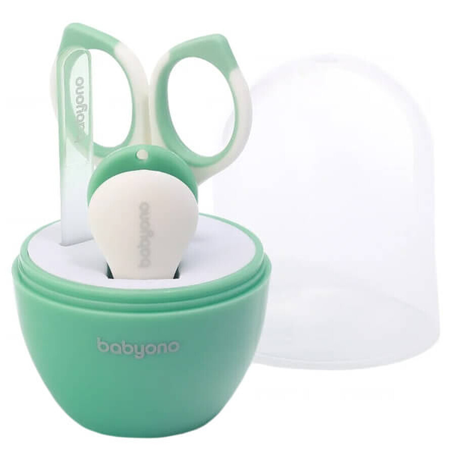 BabyOno, set de cuidado de uñas para niños y bebés, verde, 398/01