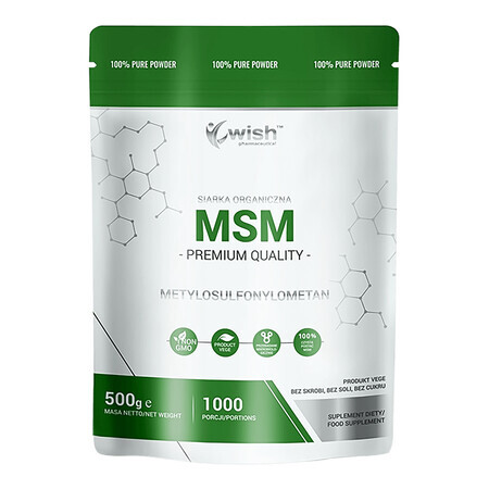 Wish MSM, organic sulfur, 500 g