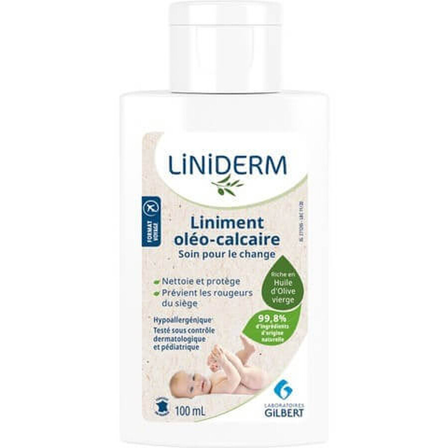 Linimento oleo-calcareo per la pulizia della zona pannolino Liniderm, 100 ml, Gilbert