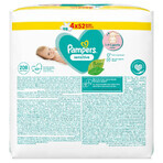 Pampers Sensitive, salviette umidificate, 4 x 52 pz.