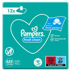 Pampers Fresh Clean, wet wipes, 12 x 52 pcs