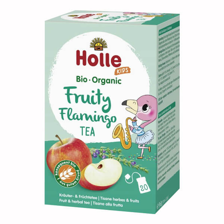 Holle Bio Kids Herbal Flamingo, tisana alle erbe e alla frutta per bambini, 1,8 g x 20 bustine