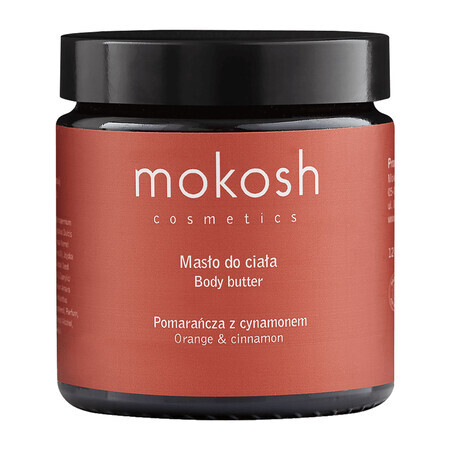 Mokosh, burro per il corpo, arancia e cannella, 120 ml