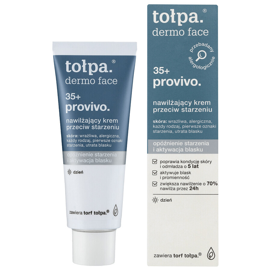 Tolpa Dermo Face, Provivo 35 +, crema de día hidratante antiedad, 40 ml