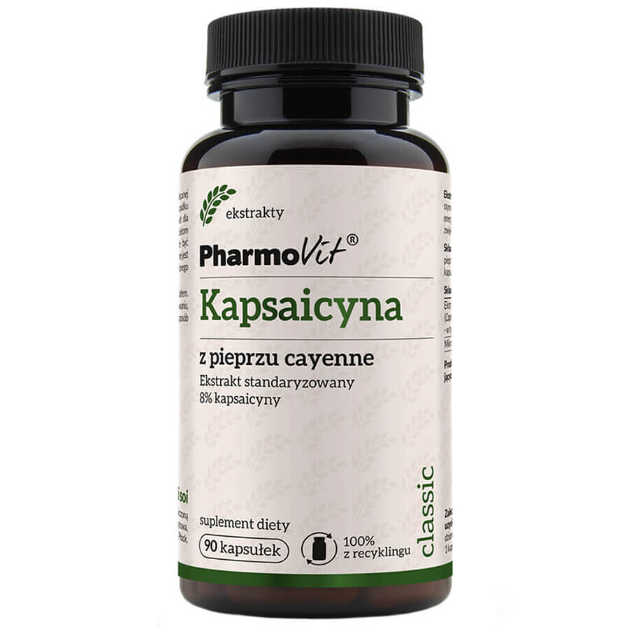 PharmoVit Capsaicina da pepe di Caienna, 90 capsule