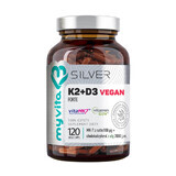 MyVita Silver, Vitamina K2 + D3 Vegan Forte, 120 capsule