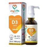 MyVita Natural D3 Forte, vitamin D 2000 IU, drops, 50 ml