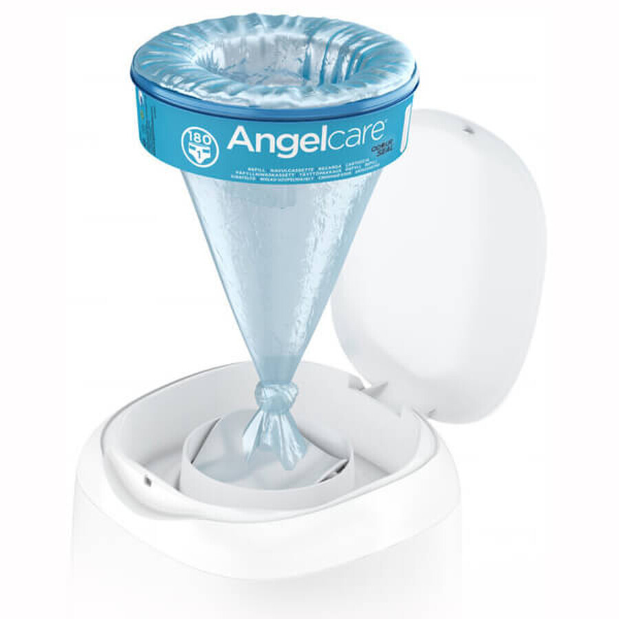 Angelcare, Poubelle à couches classique, blanc, 1 pièce + recharge, 1 pièce