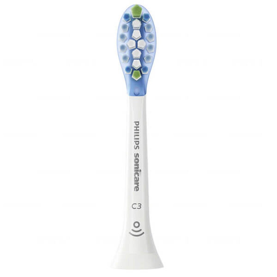 Philips, puntas de repuesto para el cepillo dental sónico Sonicare C3 Premium Plaque Defence, HX9044/17, blanco, 4 piezas