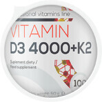 Vitamina D3 4000 + K2, 100 compresse, OstroVit 