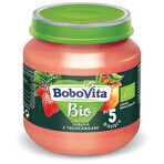 BoboVita Bio dessert, mela e fragola dopo 5 mesi, 125 g