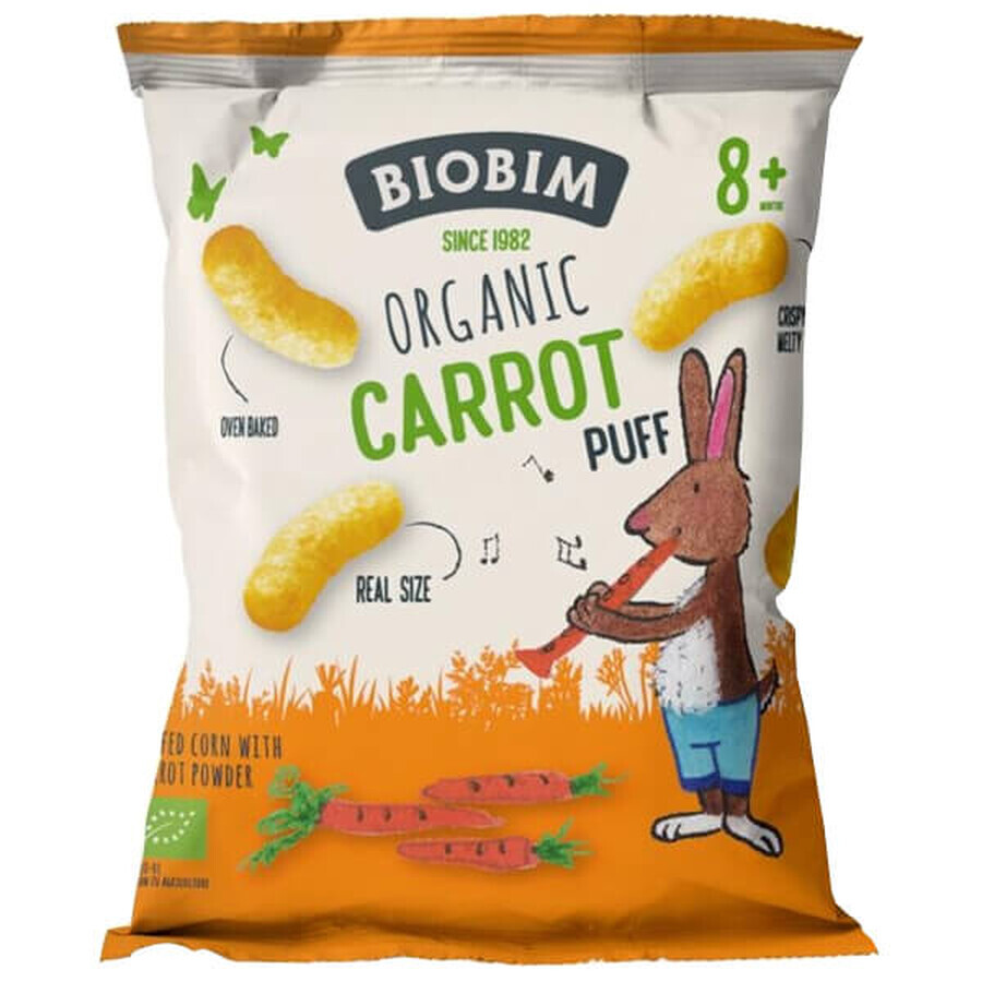 Patatine di mais Biobim con carote Bio, dopo 8 mesi, 20 g