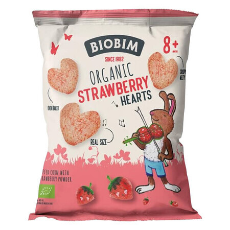 Patatine di mais Biobim con fragola Bio, dopo 8 mesi, 20 g