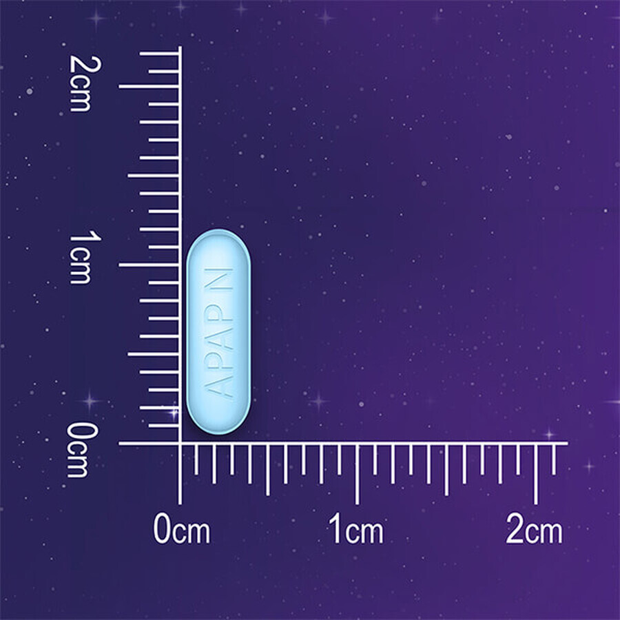 Apap Night 500 mg + 25 mg, 12 filmomhulde tabletten