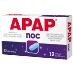 Apap Night 500 mg + 25 mg, 12 filmomhulde tabletten