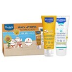 Set Mustela, Piccolo atopico in vacanza 2, latte solare SPF 50+, 40 ml + Stelatopia, lozione emolliente, 40 ml