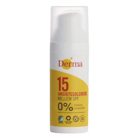 Derma Sun, crema solare viso SPF 15, 50 ml