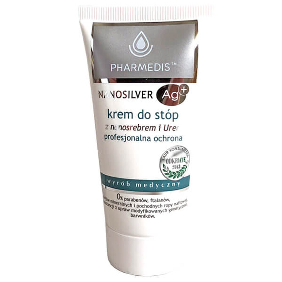 Pharmedis, crema piedi con nanosilver e urea, 50 ml