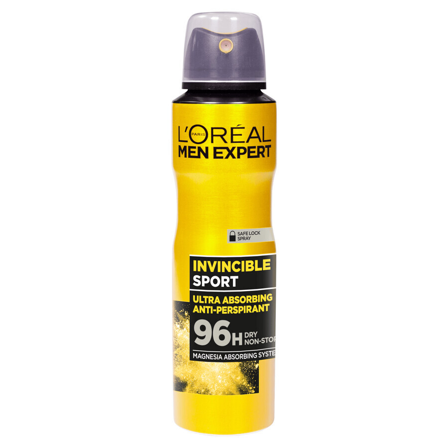 L'Oreal Uomo Expert Invincible Sport, spray antitraspirante, 150 ml