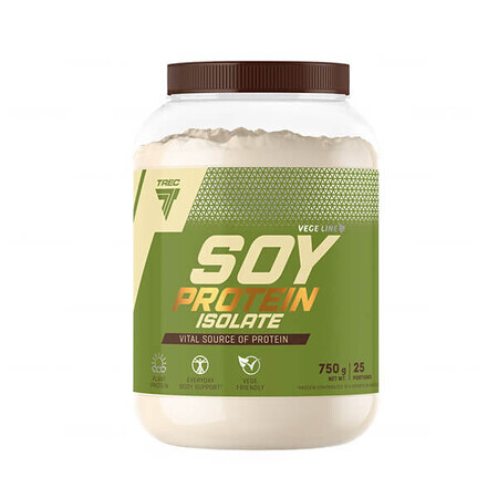 Trec Soy Protein Isolate, soy protein, chocolate flavor, 750 mg