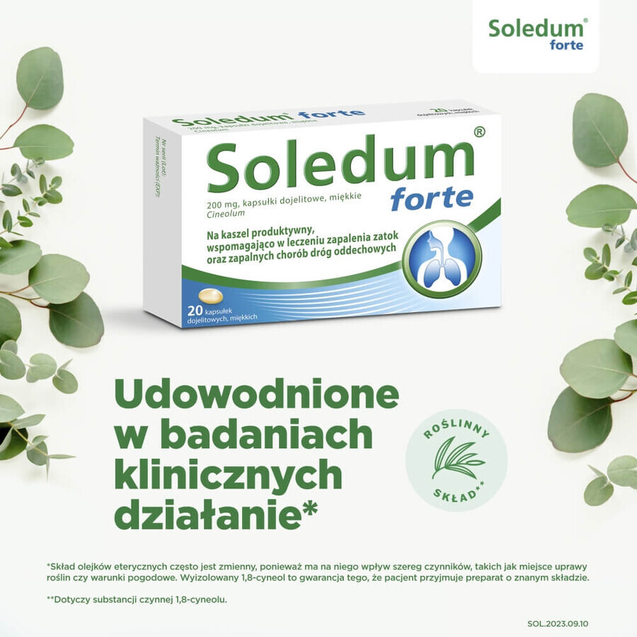 Soledum forte 200 mg, 20 capsule gastroresistenti