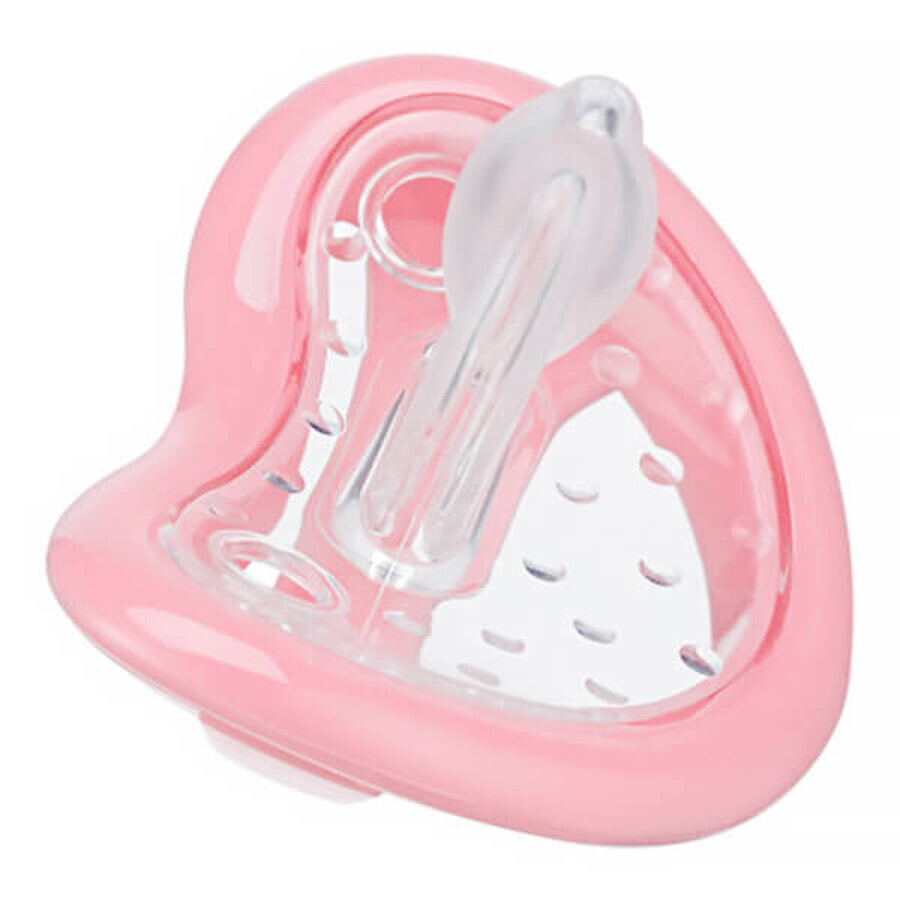 Curaprox Baby, succhietto in silicone, rosa, taglia 0, dalla nascita, 1 pezzo