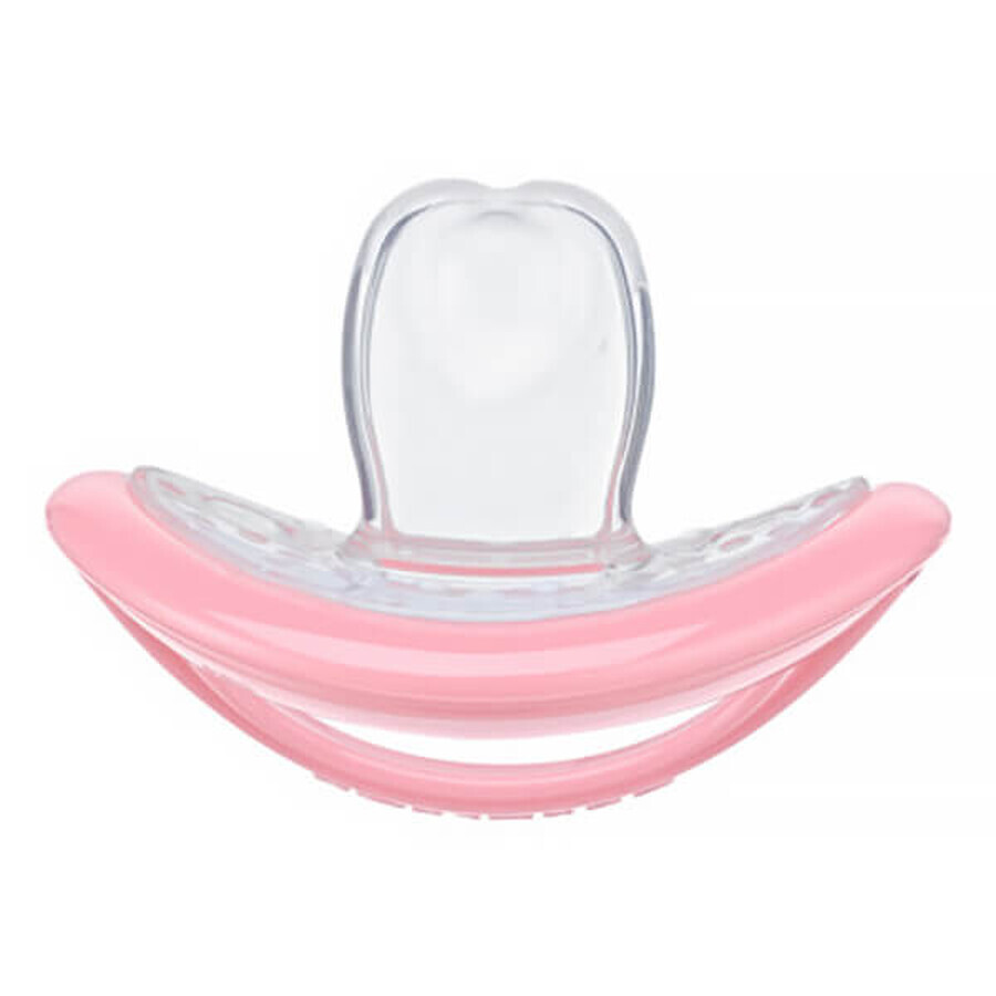 Curaprox Baby, succhietto in silicone, rosa, taglia 0, dalla nascita, 1 pezzo