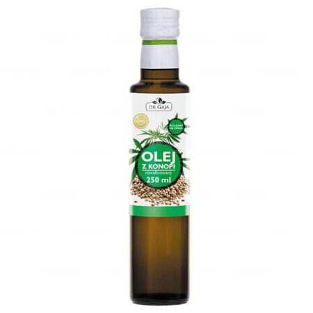 Olio di canapa Dr. Gaja, non raffinato, spremuto a freddo, 250 ml