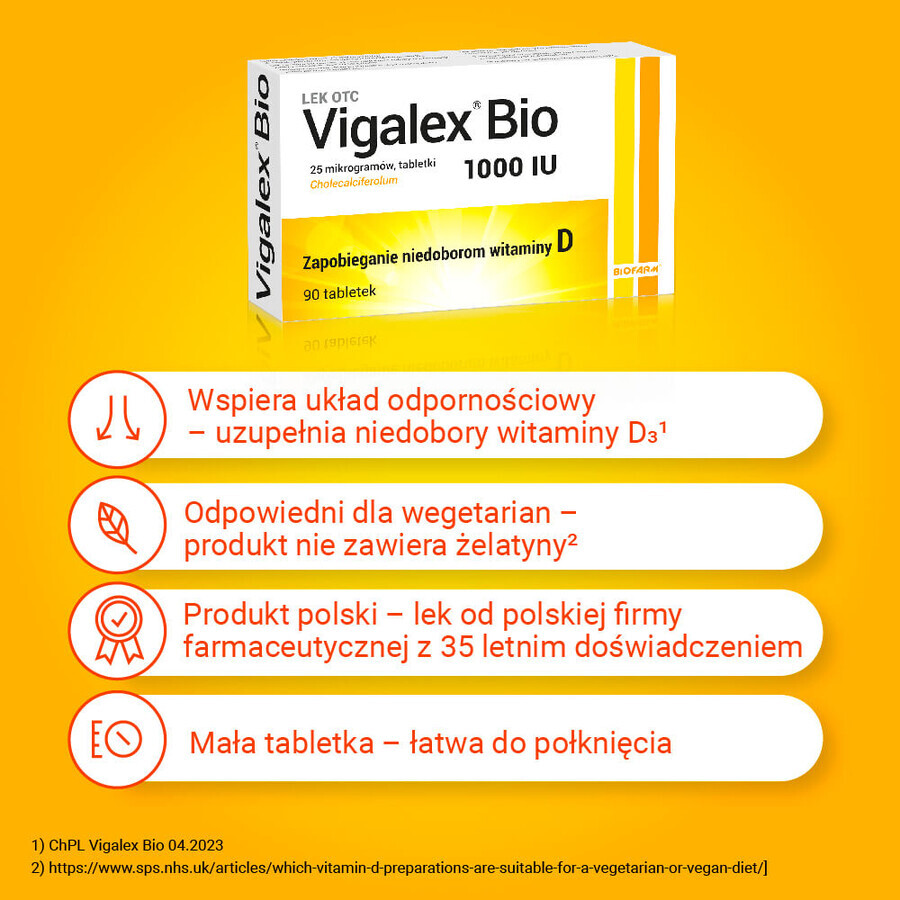 Vigalex Bio 1000 UI, 90 compresse