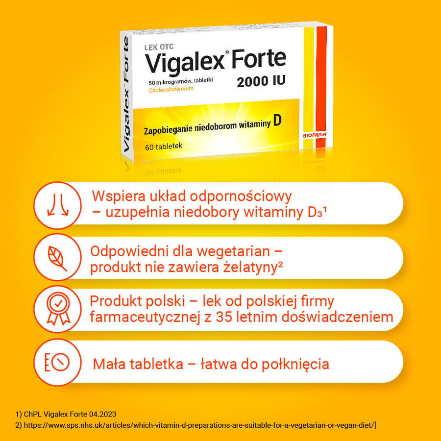 Vigalex Forte 2000 UI, 60 compresse