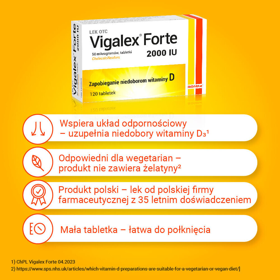 Vigalex Forte 2000 IE, 120 tabletten