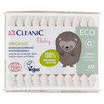 Cleanic Eco Baby Organic, cotton fioc per neonati e bambini, 60 pezzi