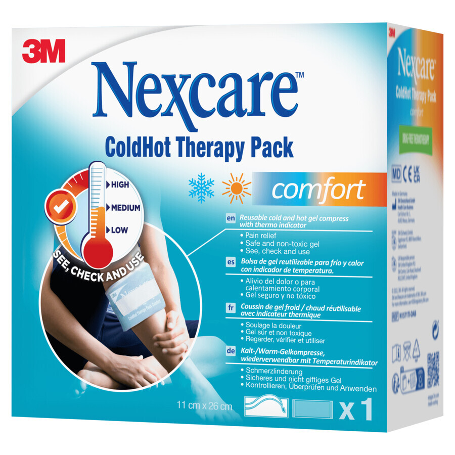 Nexcare ColdHot Comfort, confezione in gel, 11 cm x 26 cm, 1 pezzo