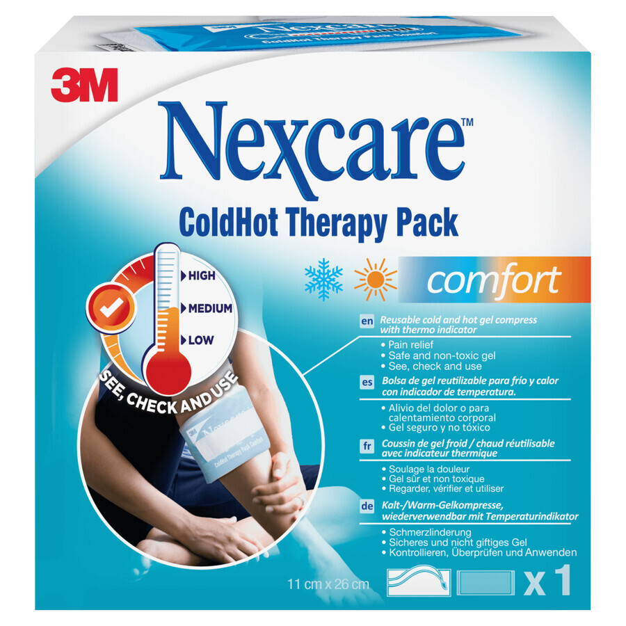 Nexcare ColdHot Comfort, confezione in gel, 11 cm x 26 cm, 1 pezzo