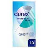 Durex Invisible Close Fit, preservativi abbinati, 10 pezzi