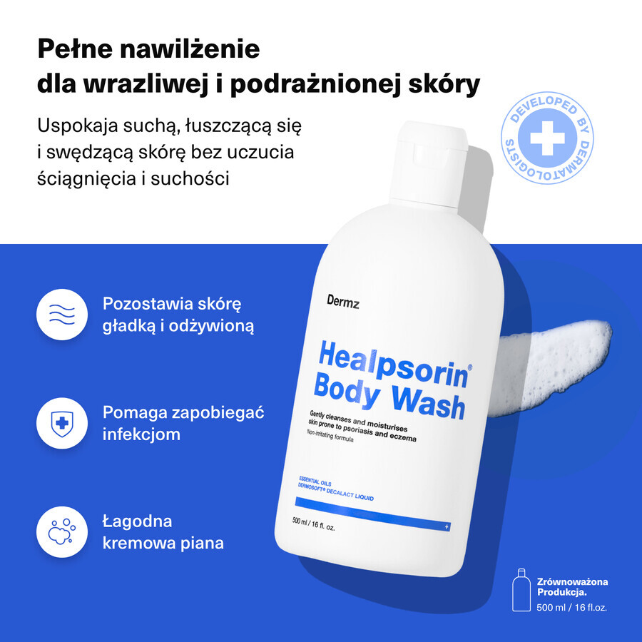 Healpsorin, gel lavante per la pelle psoriasica, 500 ml