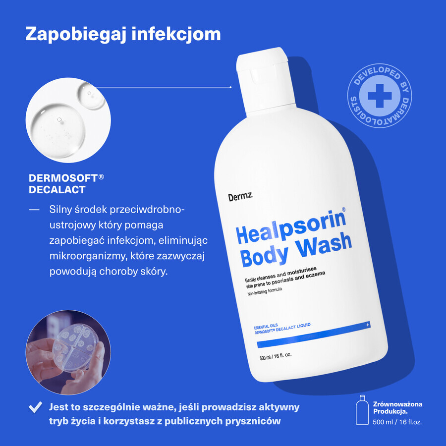 Healpsorin, gel lavante per la pelle psoriasica, 500 ml