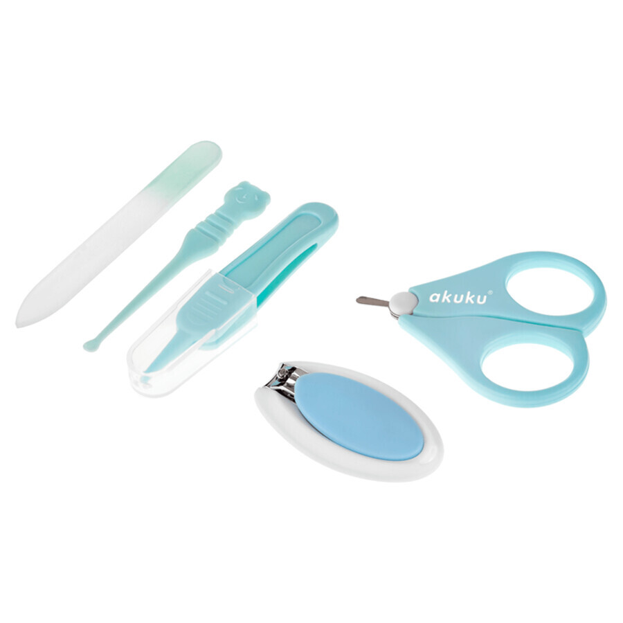 Set di astucci per unghie Ackuku Apple, blu, A0043