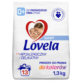 Lovela Baby, polvere per lavare i vestiti dei bambini, ipoallergenica, colore, dalla nascita, 1,3 kg