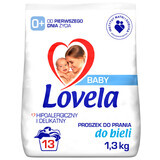 Lovela Baby, polvere per lavare i vestiti dei bambini, ipoallergenica, bianca, dalla nascita, 1,3 kg