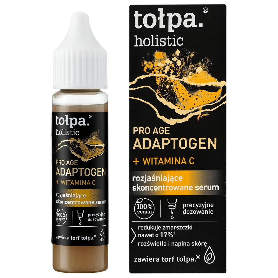 Tolpa Holistic Pro Age, siero viso concentrato illuminante, adattogeno + vitamina C, 20 ml