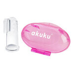 AKUKU, silicone finger brush, pink, A0265, 1 pc