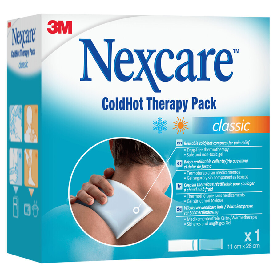 Nexcare ColdHot Classic, confezione in gel caldo-freddo, 11 cm x 26 cm, 1 pezzo