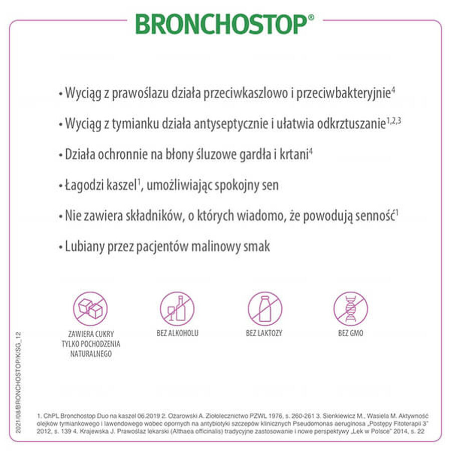 Bronchostop Duo per la tosse (120 mg + 830 mg)/ 15 ml, sciroppo, 120 ml