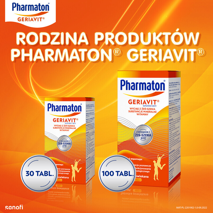 Set Pharmaton Geriavit, 100 compresse rivestite con film + 30 compresse in regalo