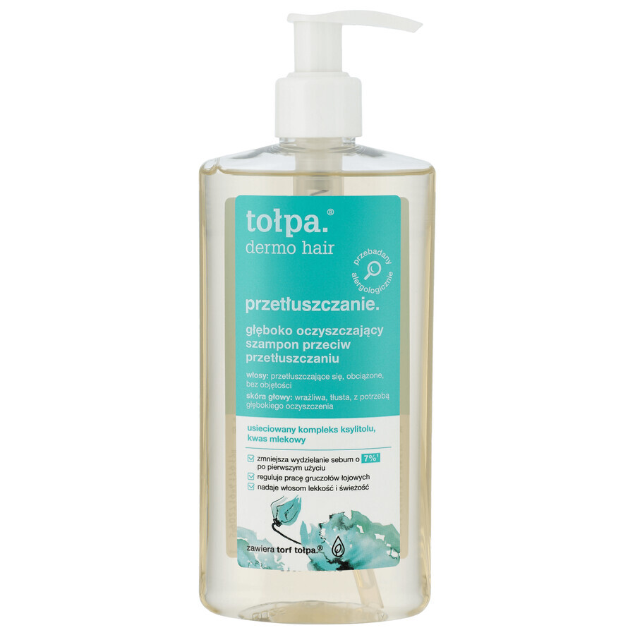 Tolpa Dermo Capelli Grassi, shampoo antigrasso a pulizia profonda, 250 ml