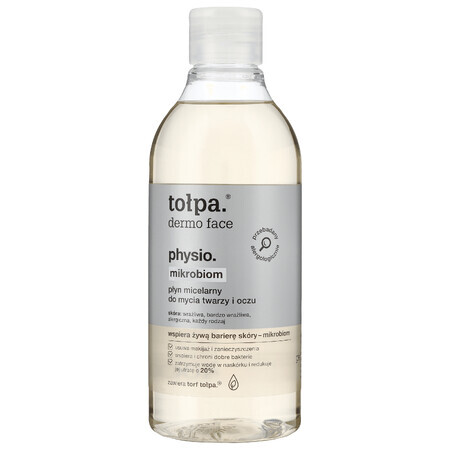 Tolpa Dermo Face Physio Mirkobiom, fluido micellare per viso e occhi, 400 ml