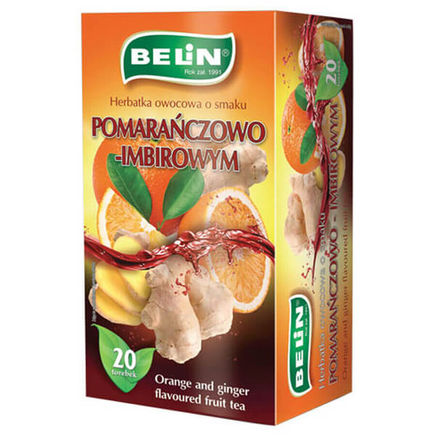 Belin Ceai de fructe cu portocale și ghimbir, 2 g x 20 pliculețe